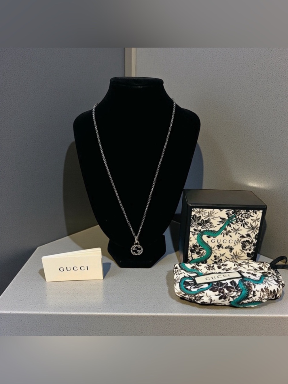 Gucci Interlocking G Arabesque 925 Silver Necklace - Picture 8 of 8
